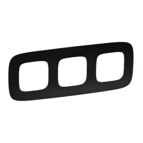 Cadru Legrand Valena Allure cu 3 prize, negru mat - 754403
