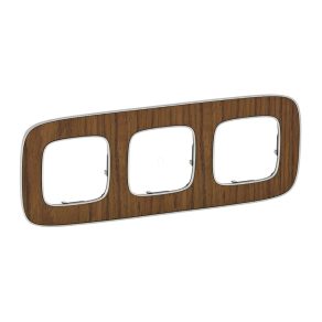 Cadru Legrand Valena Allure cu 3 prize, nuc - 754463