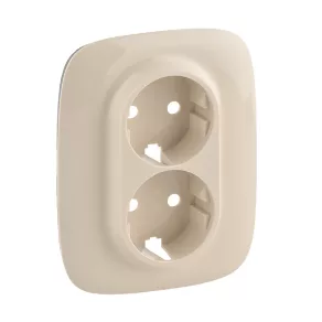   Legrand Valena Allure 2x2P+F capac monobloc pentru priză + ramă, complet, fildeș - 754956