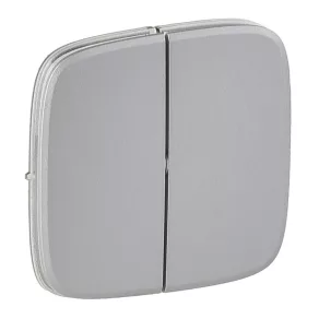   Capac pentru întrerupător dublu Legrand Valena Allure, aluminiu - 755027