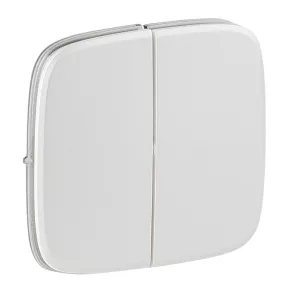  Capac pentru întrerupător dublu Legrand Valena Allure, alb perlat - 755029