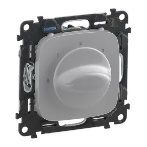   Legrand Valena Allure comanda ventilator (poziții 0-1-2-3), cu capac, aluminiu - 755177