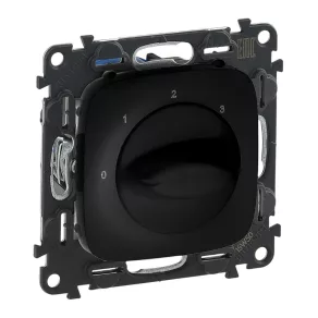   Legrand Valena Allure comanda ventilator (poziții 0-1-2-3), cu capac, negru - 755178