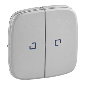  Capac pentru întrerupător dublu Legrand Valena Allure, fj, aluminiu - 755227