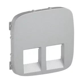   Capac pentru priză Legrand Valena Allure 2xRJ11/RJ45, aluminiu - 755427