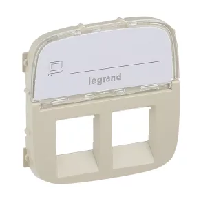   Legrand Valena Allure capac priză 2xRJ11/RJ45 cu suport pentru etichetă, culoare fildeș - 755486