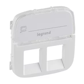  Legrand Valena Allure capac priză 2xRJ11/RJ45 cu suport pentru etichetă, alb perlat - 755489