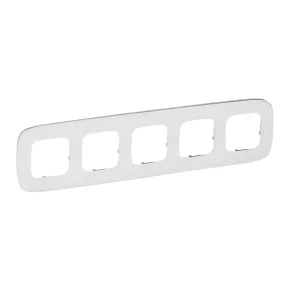Cadru Legrand Valena Allure 5, sticlă albă - 755545