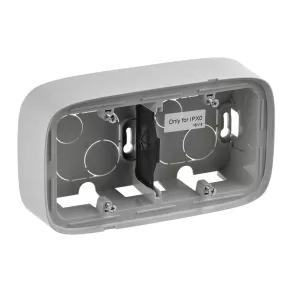   Cutie dublă încastrată Legrand Valena Allure, aluminiu - 755572