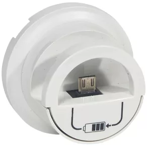   Capac pentru priză de încărcare micro USB Legrand Céliane, alb - 68210