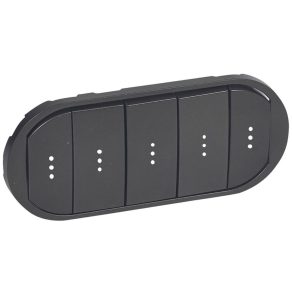   Întrerupător Legrand Céliane cu 5 taste și indicator luminos, grafit - 67906