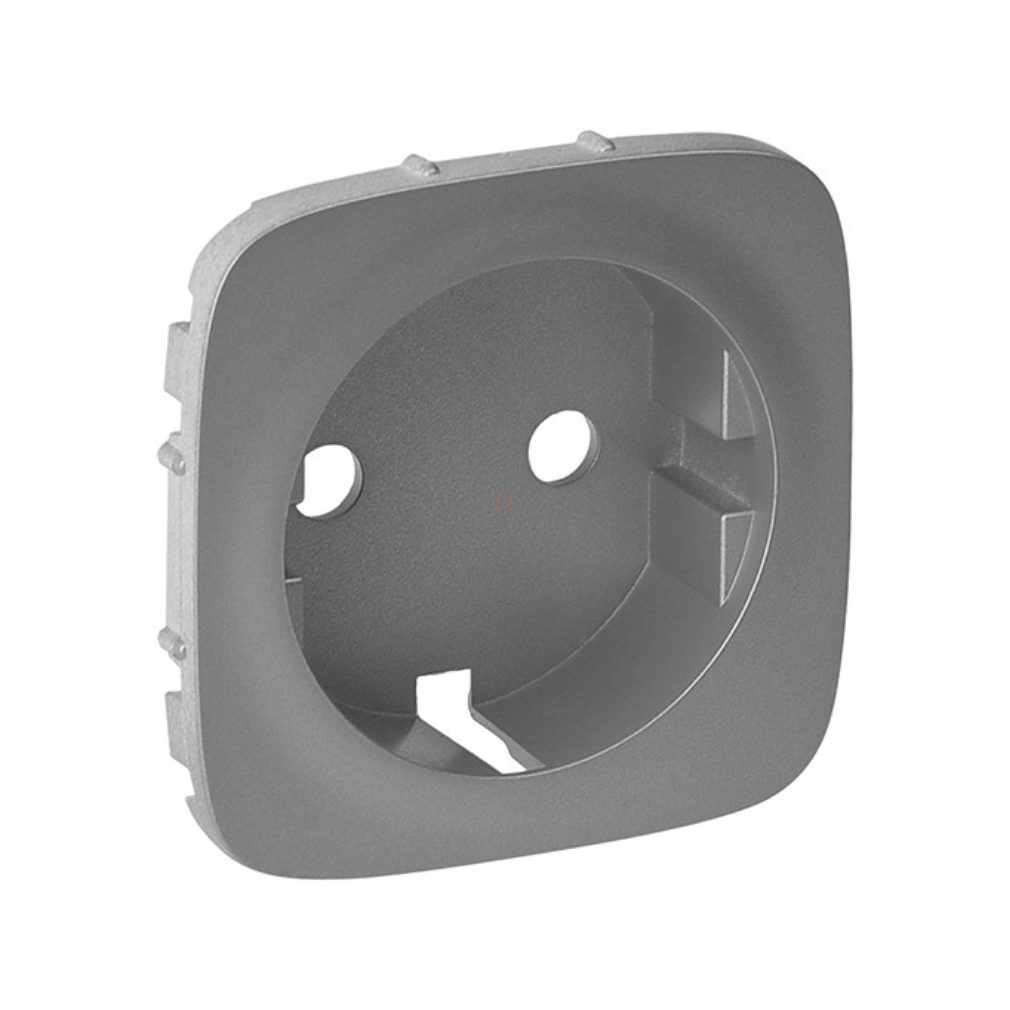 Legrand Valena Allure 755207 2P+F csatlakozóaljzat burkolat alumínium