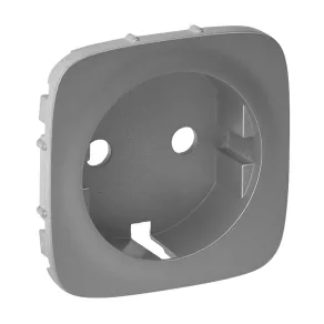   Capac pentru priză Legrand Valena Allure 2P+F, aluminiu - 755207