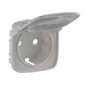   Capac pentru priză Legrand Valena Allure 2P+F, cu capac pentru robinet, aluminiu - 754847