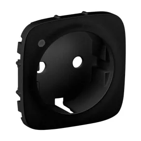   Capac pentru priză Legrand Valena Allure 2P+F cu indicator luminos, negru - 754858