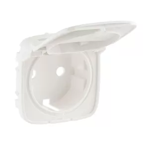   Capac pentru priză Legrand Valena Allure 2P+F, cu capac pentru robinet, alb perlat - 754849