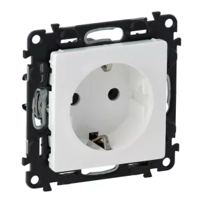 Priză Legrand Valena Life 2P+F, cu arc, albă - 753121