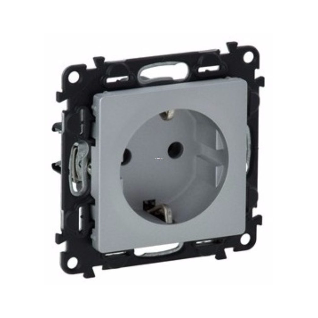 Legrand Valena Life 2P+F priză, aluminiu cu arc (753321)