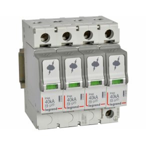   Dispozitiv de protecție împotriva supratensiunii Legrand T2 40KA 4P 440V +SD - 412233