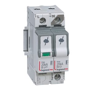   Dispozitiv de protecție împotriva supratensiunii Legrand T2 20KA 1P+N NR - 412226
