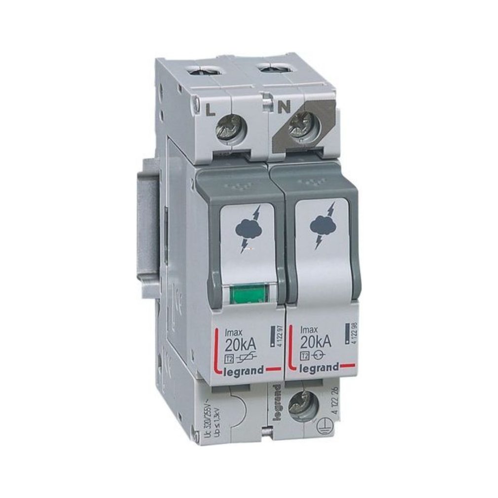 Legrand descărcător de supratensiune T2 20KA 3P+N NR (412227)