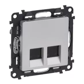   Priză Legrand Valena Life 2xRJ45 Cat. 6 STP din aluminiu - 753347
