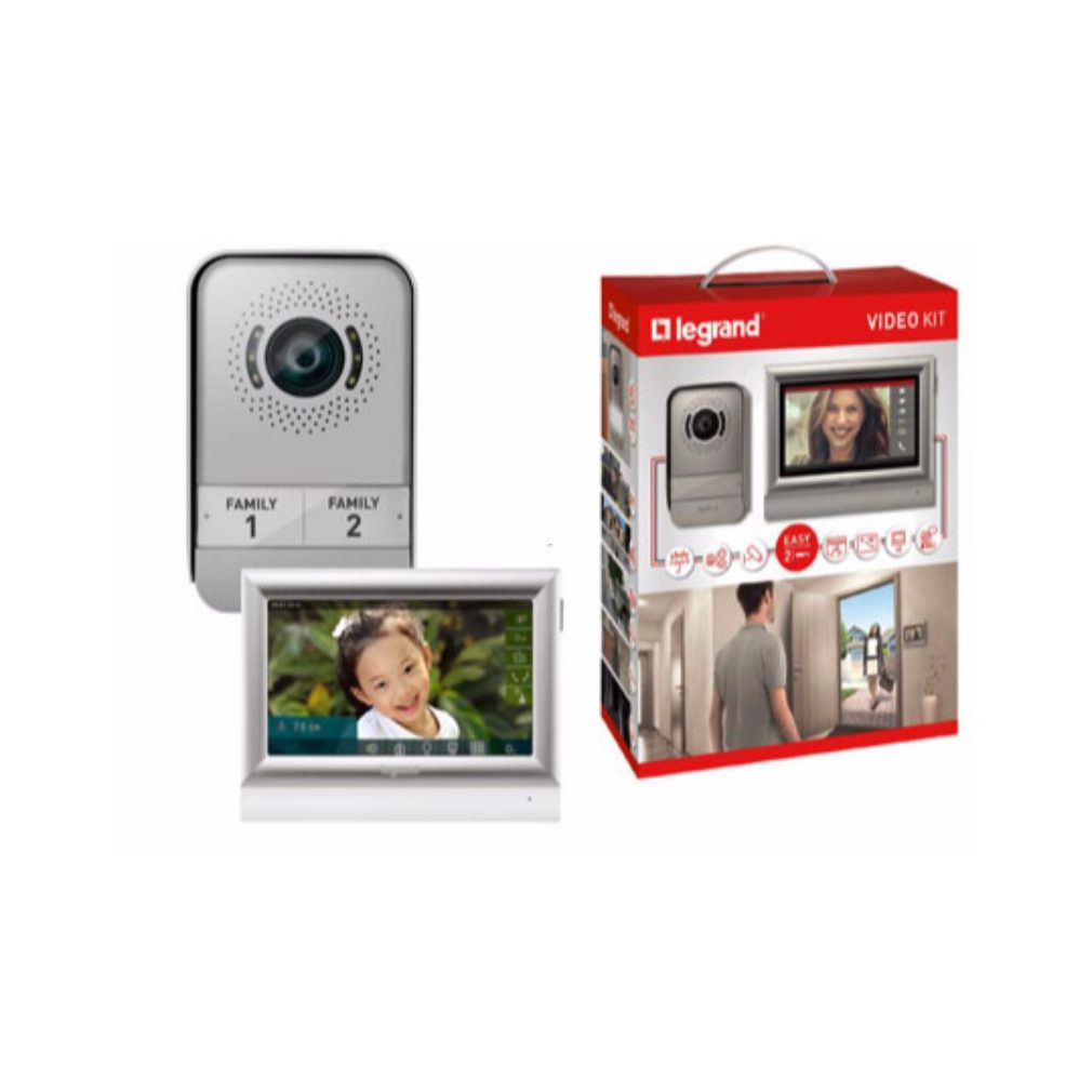 Legrand 2 interfon color video cu 2 linii, pentru 1 sau 2 apartamente, pentru locuințe, 10 coloane (369330)