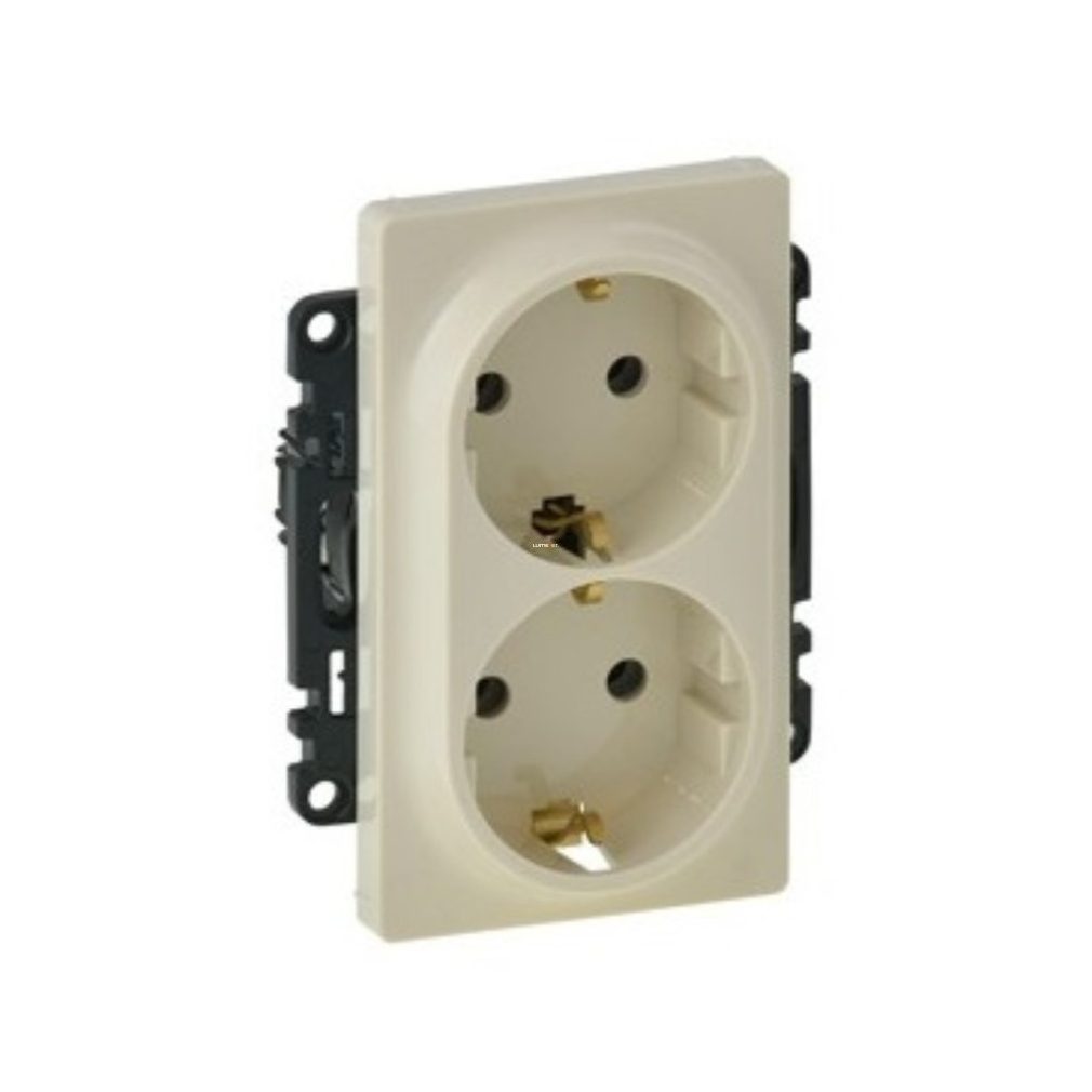 Legrand Valena Life 2x2P+F priză, cu capac, fără ramă, culoare fildeș (753227)