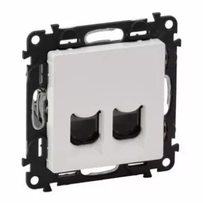   Priză Legrand Valena Life 2xRJ45 FTP Cat5e, albă, 753154 - 753154