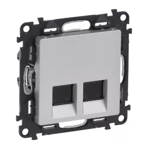   Priză Legrand Valena Life 2xRJ45 Cat. 5e FTP din aluminiu - 753354