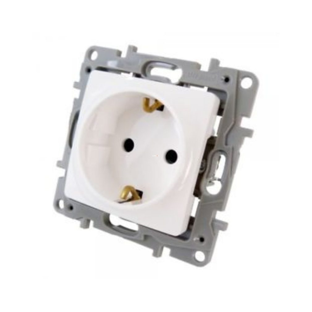 Legrand Niloé alb 2P+F (GYV) priză de siguranță cu șurub (764529)