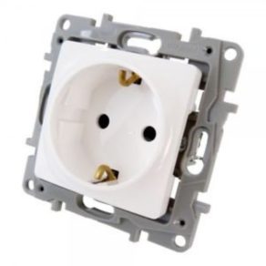   Priză Legrand Niloé 2P+F cu obturator de siguranță (tip șurub), albă - 764529