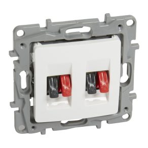   Priză dublă pentru difuzoare Legrand Niloé, albă - 764581