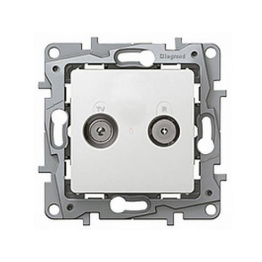 Legrand Niloé fehér 1RJ11 +1 RJ45 Cat5e UTP telefon és informatikai csatlakozóaljzat 764570