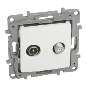   Priză Legrand Niloé TV-SAT în formă de stea, capac de închidere (1 dB), alb - 764559