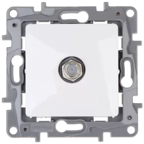   Legrand Niloé TV aljzat, F-F, végzáró (1 dB), fehér - 764549