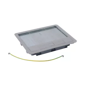   Capac standard din oțel inoxidabil Legrand pentru cutie modulară standard de podea 12/18, capac max. 8 mm - 88004