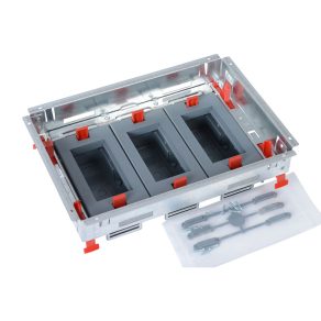   Legrand Standard 12 (3x4) cutie de pardoseală modulară, orizontală, reglabilă pe înălțime, compatibilă cu accesorii Mosaic - 88020