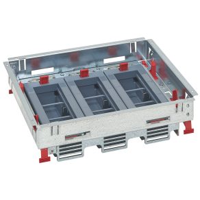   Legrand Standard 18 (3x6) cutie de pardoseală modulară, orizontală, reglabilă pe înălțime, compatibilă cu accesorii Mosaic - 88021