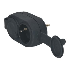   Cutie de distribuție Legrand dublă 2P+F cu capac cu fixare prin clip, cauciucată, IP44-IK08, 16 A - 50490