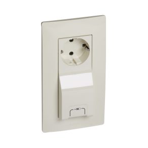 Priză combinată Legrand Niloé 2P+F / USB, bej - 764630