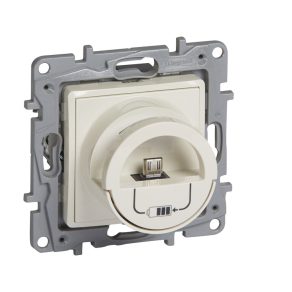   Stație de andocare micro USB Legrand Niloé cu priză de încărcare USB, bej - 764696