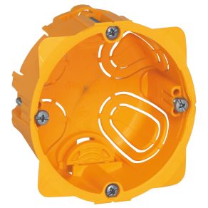   Cutie pentru gips-carton Legrand Batibox 1, d67 mm, adâncime 40 mm, galbenă - 80041