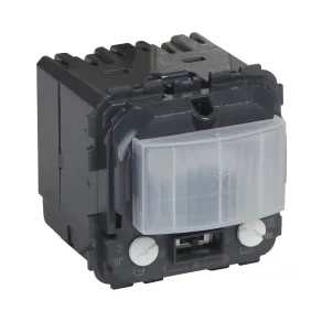   Comutator cu senzor de mișcare Legrand Soliroc - 3 fire, max. 1000 W, 230 V, 3-8 m, 130 grade, 3-1000 lux, 1-16 min. 077826 - 77826