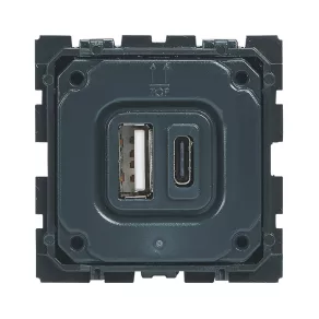   Mecanism priză de încărcare Legrand Céliane USB-A+C - 3 A - 15 W, 2 module - 67465
