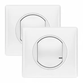   Set pereche Legrand Céliane Netatmo: comutare alternativă - 1 comutator inteligent + 1 comutator wireless, alb - 67632