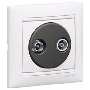   Priză Legrand Valena TV/RD, capac de închidere, 1,5 dB, alb - 774432
