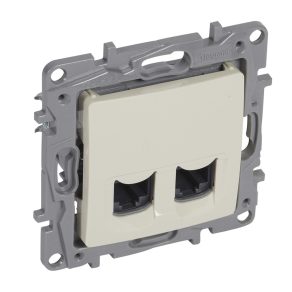 Priză Legrand Niloé 2xRJ45 Cat.6 UTP, bej - 764674