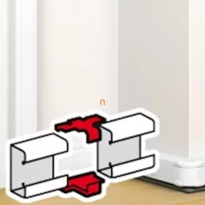   Conector de canal Legrand DLP pentru canal de cabluri cu fixare prin clipsare, 105 x 50 mm, alb - 75662