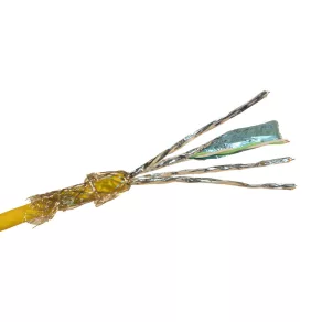   Cablu de perete Legrand din cupru Cat7 ecranat (S/FTP) 4 perechi (AWG23) LSZH (LSOH) galben Bca-s1, d1, a1, tambur de cablu de 500 m LCS3 - 32882